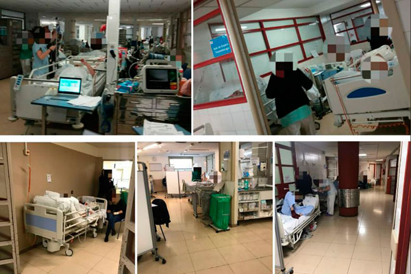Posible colapso de hospitales públicos en Madrid