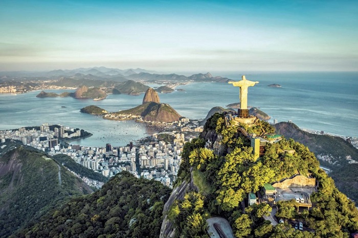 Vista aérea del cristo de Rio de Janeiro