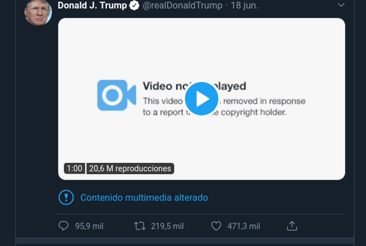 Twitter aclara por qué "censuró" el video tuiteado por Trump