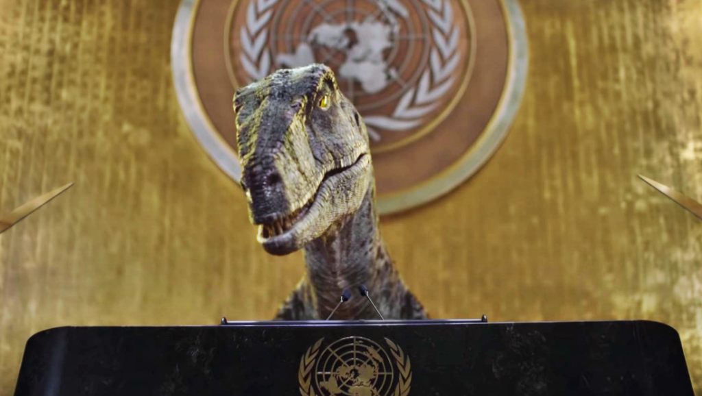 Dinosaurio irrumpe en la ONU  3