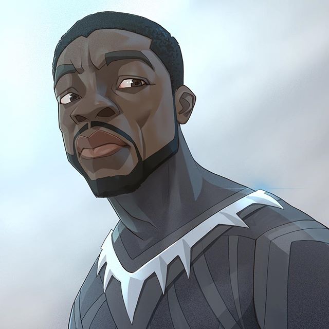 Pantera Negra |:  23 héroes de Marvel reinventados por Xi Ding |:  bayas de cerebro