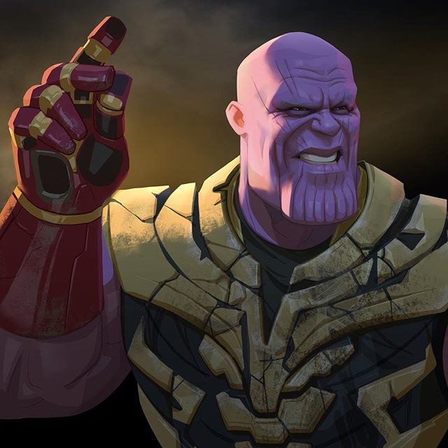 Thanos|:  23 héroes de Marvel reinventados por Xi Ding |:  bayas de cerebro